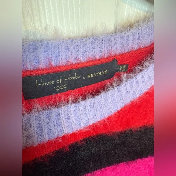 House of Harlow 1960 x REVOLVE Koons Sweater – Size L | Red, Hot Pink & Purple - Picture 5 of 10